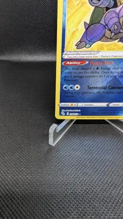 Pokemon TCG Radiant Blastoise Holo Card 018/078 Pokemon Go Rare, Near Mint/Mint - Image 5