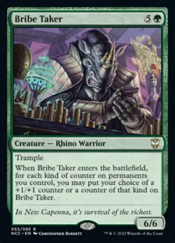 BRIBE TAKER mtg NM-M New Capenna Commander Rare 1 Card - Image 1