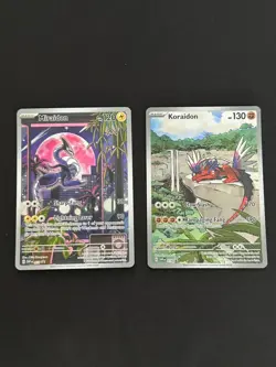 Pokemon Miraidon and Koraidon Full Art Promo Card 013&014 NM Condition - Image 2