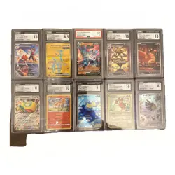 Pokemon PSA CGC Graded Lot of 10 Slabs Cards - Image 1