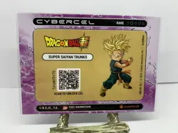 Dragon Ball Super - Cybercel Series 1 Super Saiyan Trunks Rare Trading CARD - Image 2