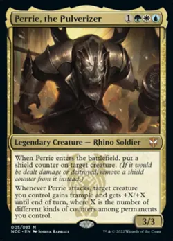 PERRIE, THE PULVERIZER mtg NM-M New Capenna Commander Mythic 1 Card - Image 1