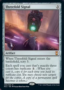 THREEFOLD SIGNAL mtg NM-M New Capenna Commander Mythic 1 Card - Image 1