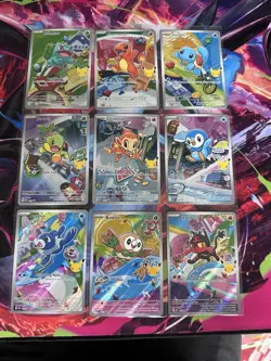 Pokemon TCG First Partner Illustration Collection Series 1 Promo Cards 9 NM Lot - Image 1