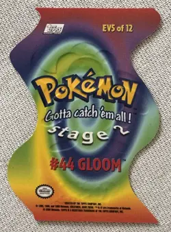 Topps Pokemon Card - Gloom #44 - EV5 of 12 - Die-cut Embossed - Series 2 - Image 2
