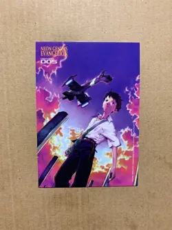 Shinji Ikari 005 Rare Illustration - Neon Genesis Evangelion Card - NM/Mint - Image 1