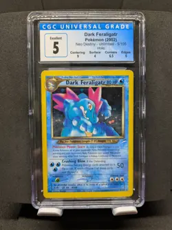 Dark Feraligatr Holo Neo Destiny 5/105 Pokemon Card Graded CGC Blue Label - Image 1