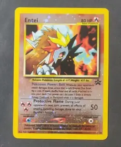 Reverse Holographic WOTC Black Star Promotional Pokemon Card Entei #34 - Image 1