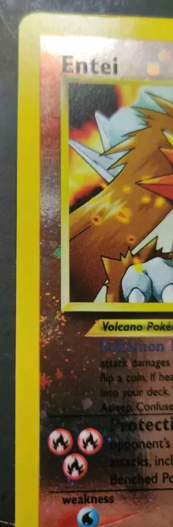 Reverse Holographic WOTC Black Star Promotional Pokemon Card Entei #34 - Image 2