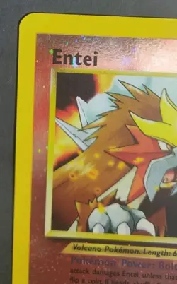 Reverse Holographic WOTC Black Star Promotional Pokemon Card Entei #34 - Image 3