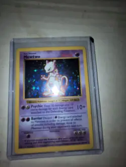 Mewtwo Shadowless 1st Ed Base Set 99' MP-LP 10/102 #150 Pokemon Card - Image 2