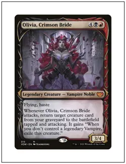 1x Olivia, Crimson Bride, Showcase Art, Crimson Vow, MTG NM - Image 1