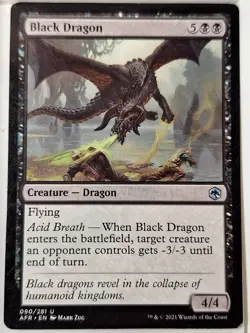 Black Dragon - Adventures In The Forgotten Realms- Magic the Gathering MTG Nice! - Image 1