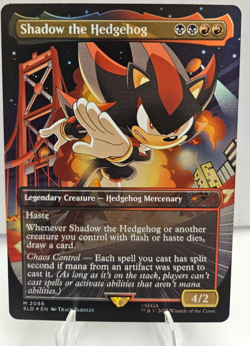 IN HAND - Shadow the Hedgehog ✨RAINBOW FOIL✨ Secret Lair x Sonic - NM Magic MTG - Image 1