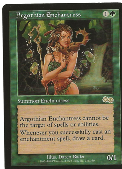 MTG Argothian Enchantress Near Mint Normal Urza's Saga - Image 1