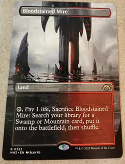 Bloodstained Mire - #352 Regular (Borderless) Modern Horizons 3 - Mtg - Image 1