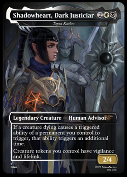 MTG - Teysa Karlov Alternative Art - Shadowheart BG3 - FOIL - S33 Cardstock - Image 1