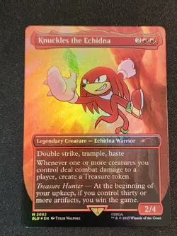 Knuckles the Echidna - Foil - Sonic The Hedgehog Secret Lair MTG 3082 NM - Image 1