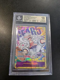 2023 ONE PIECE MONKEY D LUFFY OP05-119 GEAR 5 SEC ALT ART ENGLISH Beckett BGS 10 - Image 1