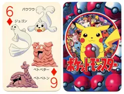 1998 Vintage Seel/Grimer 6 of Diamonds Pokemon Televi-kun Poker Playing Card - Image 1