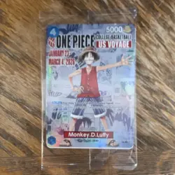 Bandai Namco Monkey.D.Luffy US Voyage Promo Character Card ST12-001 One Piece - Image 1