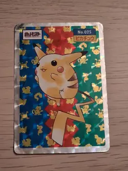 Pikachu Holo Prism Topsun Japanese Pokemon Card No.025 RARE!! Vintage See Photos - Image 1