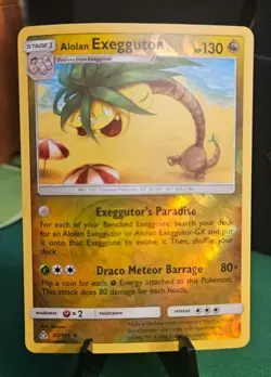 Alolan Exeggutor Prism Reverse Holo Pokemon Card 95/156 Sm-Ultra MP - Image 1