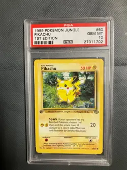 PSA 10 Pikachu Jungle 1st Edition Gem Mint Vintage Pokemon Card 1999 WOTC - Image 3