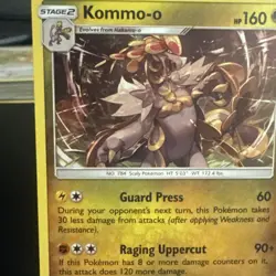 Pokemon TCG Card Kommo-o 54/70 Dragon Majesty Holo Rare 2018 - Image 4