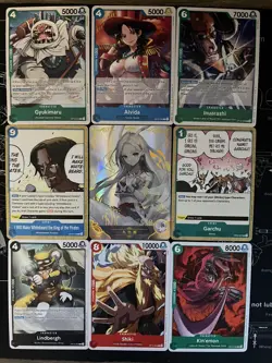 Rare Sexy Anime Waifu Card and 8 One Piece Cards - Image 1