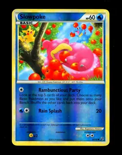 2010 Pokemon SLOWPOKE Undaunted REVERSE HOLO HeartGold SoulSilver Set Card 66/90 - Image 1