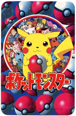 1998 Vintage Pidgeot/Pidgey 5 of Spades Pokemon Televi-kun Poker Playing Card - Image 3