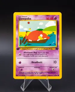 Slowpoke Pokemon Card 1st Edition Team Rocket 67/82 Common TCG 2000 WOTC - Image 1