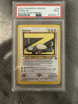 Pokemon Snorlax Wotc Promo 49/53 2002 Regular PSA 9 League Card English - Image 1