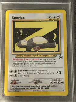 Pokemon Snorlax Wotc Promo 49/53 2002 Regular PSA 9 League Card English - Image 2