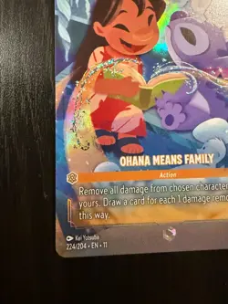 Disney Lorcana Card - Ohana Means Family (Enchanted) 224/204 - Lilo and Stitch - Image 5
