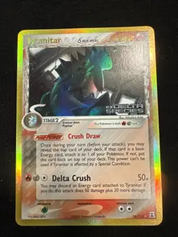 Pokemon TCG Tyranitar Delta Species Holo Card 16/113 HP - Image 1