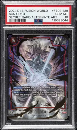2024 DRAGON BALL SUPER CARD GAME FUSION WORLD ULTRA LIMIT SON GOKU PSA 10 - Image 1