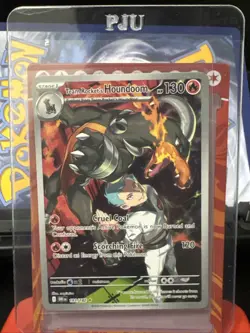 Pokemon TCG Team Rockets Houndoom Illustration Rare Card 191/182 Destined Rivals - Image 3