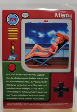 Pokemon Topps Trading Card TV3 Misty Holo - Image 2
