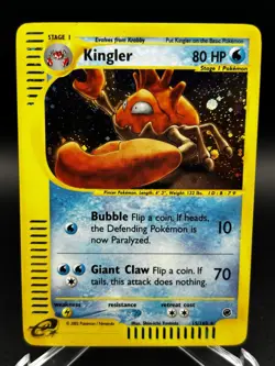 2002 Pokemon Kingler 15/165 Holo Rare Expedition Pokemon Card WOTC E-Reader - Image 1