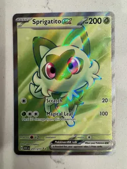 Pokemon Sprigatito EX 251/217 Holo ASC Basic Grass HP 200 Pokemon TCG Card NM - Image 1