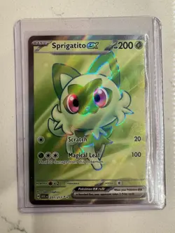 Pokemon Sprigatito EX 251/217 Holo ASC Basic Grass HP 200 Pokemon TCG Card NM - Image 3