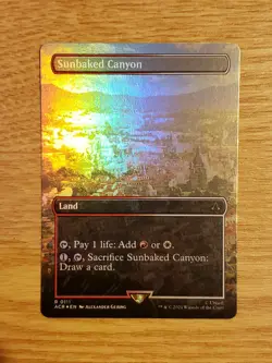 Sunbaked Canyon NM Foil Borderless Assassin's Creed MTG Magic The Gathering - Image 1