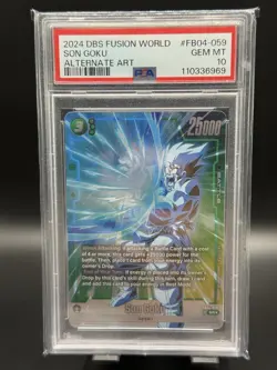 2024 DBS CARD GAME FUSION WORLD ULTRA LIMIT #FB04-059 SON GOKU ALT PSA 10 - Image 1