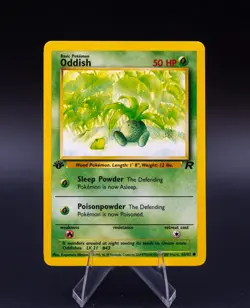 Oddish Pokemon Card 1st Edition Team Rocket 63/82 Common TCG 2000 WOTC - Image 1