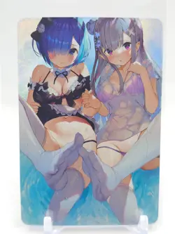 Goddess Story - Anime Waifu Trading Card - Rem & Emilia - Image 1