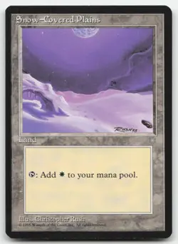 MTG Ice Age #350 Snow-Covered Plains LP - Image 1