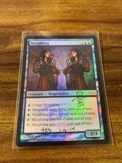 MTG✨Artist Signed MORPHLING FOIL✨DCI Judge Promo NM/M RARE rk Post Art UNPLAYED - Image 5