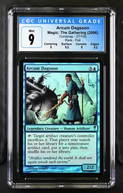 ARCUM DAGSSON Coldsnap Foil Rare CGC 9 Q++ MTG EDH [Nostalgium] - Image 1